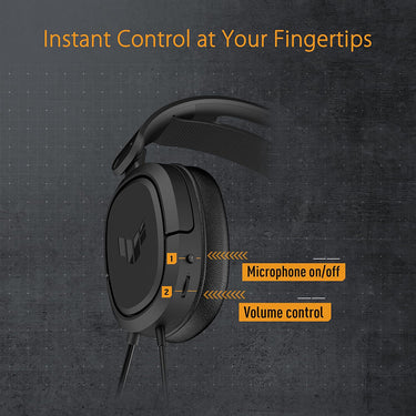 ASUS TUF Gaming H1 Wired Headset in Black - TUFGAMINGH1