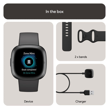 Fitbit Sense 2 Advanced Health & Fitness Smartwatch, Sleep Tools - Shadow Grey/Graphite