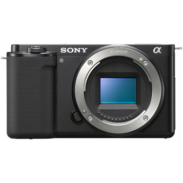 Sony ZV-E10 Mirrorless APS-C Vlog Camera Body Black Kit + Extended Warranty Bundle