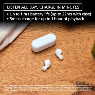 Sony WF-C510 Truly Wireless Earbuds with 22-Hour Battery, IPX4, Multipoint, White