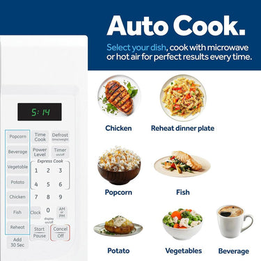 GE 1.4 Cu. Ft. Capacity Countertop Microwave Oven, White - Open Box