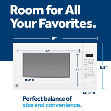GE 1.4 Cu. Ft. Capacity Countertop Microwave Oven, White - Open Box