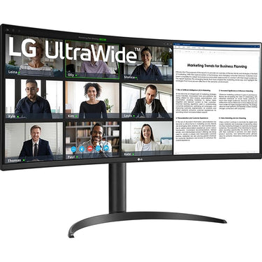 LG 34-inch Curved UltraWide WQHD HDR 10 100Hz Monitor - 34WR55QK-B - Open Box