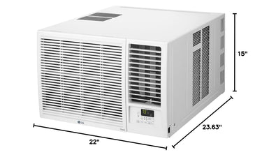 LG 12,200 BTU Smart Wi-Fi Window Air Conditioner, Cooling/Heating, 230V Refurbished
