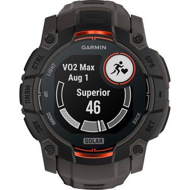 Garmin Instinct 3 - 50 mm Outdoor GPS Smartwatch, SOLAR, Black with Charcoal Band