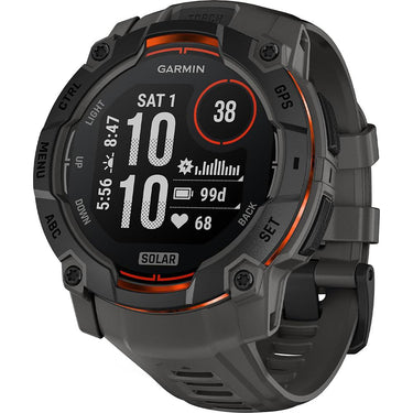 Garmin Instinct 3 - 50 mm Outdoor GPS Smartwatch, SOLAR, Black with Charcoal Band