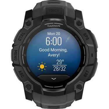 Garmin Instinct 3 - 50 mm Outdoor GPS Smartwatch, AMOLED, Black with Black Band