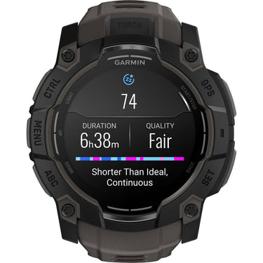 Garmin Instinct 3 50mm GPS Smartwatch, AMOLED + Wearable Light + 2 Yr Warranty Bundle