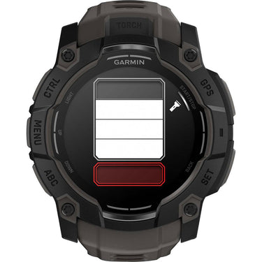 Garmin Instinct 3 50mm GPS Smartwatch, AMOLED + Wearable Light + 2 Yr Warranty Bundle