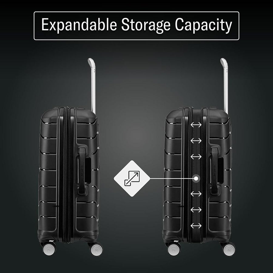 Samsonite Freeform Hardside Expandable Spinner Luggage 2PC Set(21/28-Carry-on/Large) Black