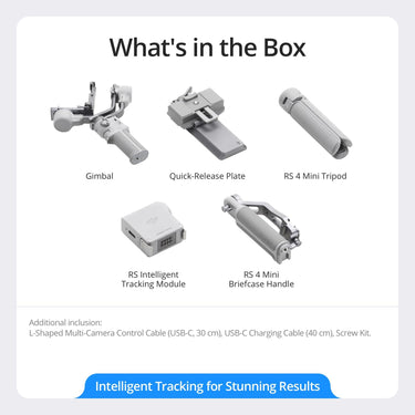 DJI RS4 Mini Combo, Gimbal Stabilizer for Camera, Intelligent Tracking