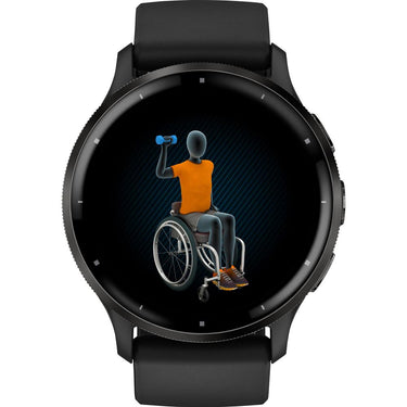 Garmin Venu 3 Health and Fitness GPS Smartwatch Steel Bezel w/ Black Case (45mm)