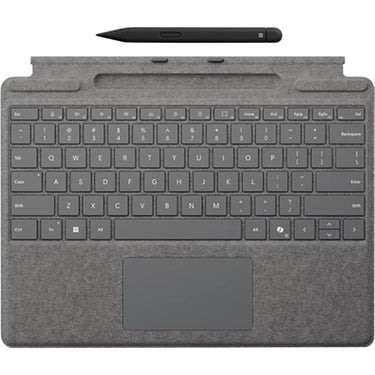 Microsoft Surface Pro Copilot+ PC Keyboard Cover with Slim Pen 2 Bundle, Platinum