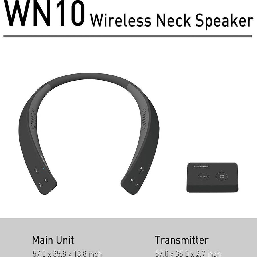Panasonic WN10 Wireless Wearable TV Neck Speaker, Bluetooth, Built-in Microphone