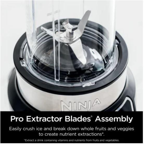 Ninja BN401 Nutri-Blender Pro with Auto-iQ, 1100W Motor, (2) 24oz Cups - Refurbished