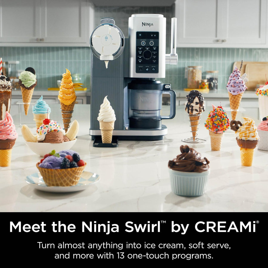 Ninja CREAMi Swirl 13-in-1 Soft Serve Ice Cream Machine - Factory Refurbished