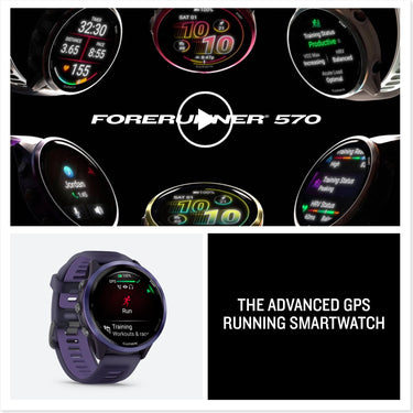Garmin Forerunner 570 - 47mm GPS Smartwatch, Aluminum and Purple/Indigo Band