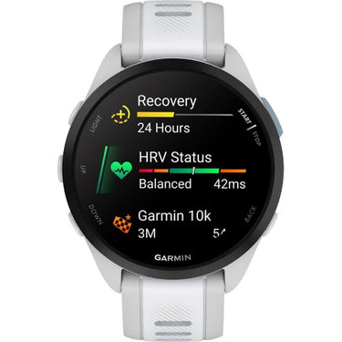 Garmin Forerunner 165 Smart Sport Watch, Mist Gray +Whitestone + 2 Year Warranty Bundle