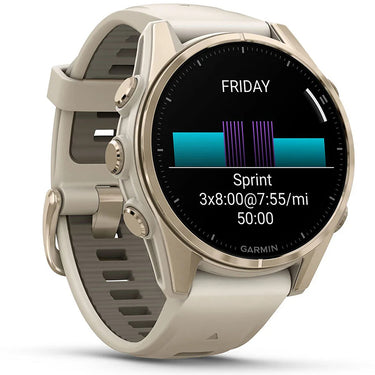 Garmin Fenix 8 43mm Smartwatch, AMOLED, Sapphire, Soft Gold + Accessories Bundle