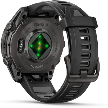 Garmin Fenix 8 43mm Smartwatch, Sapphire, Carbon Gray DLC Titanium + Accessories Bundle