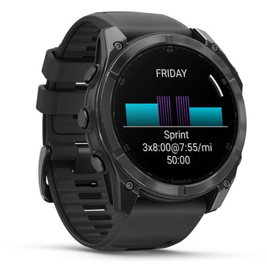 Garmin Fenix 8 51mm AMOLED Sapphire, Carbon Gray DLC Band + Charging Doc + Dust Cover