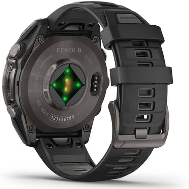 Garmin Fenix 8 47mm Smartwatch, Sapphire, Carbon Gray Titanium + Accessories Bundle