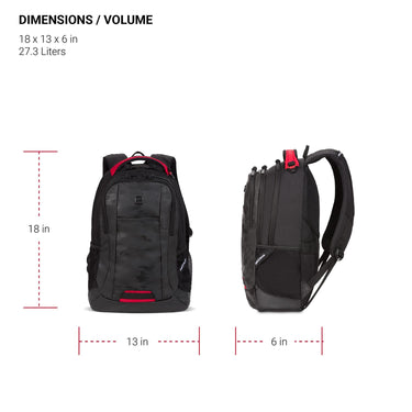 Swiss Gear Cecil 5505 Laptop Backpack, Camo Noir, 18-Inch