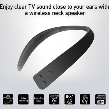Panasonic Wireless Wearable TV Neck Speaker, Bluetooth with Microphone Open Box