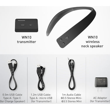 Panasonic Wireless Wearable TV Neck Speaker, Bluetooth with Microphone Open Box