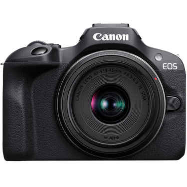 Canon EOS R100 4K Camera Double Zoom Lens + RF-S18-45mm & RF75-300mm