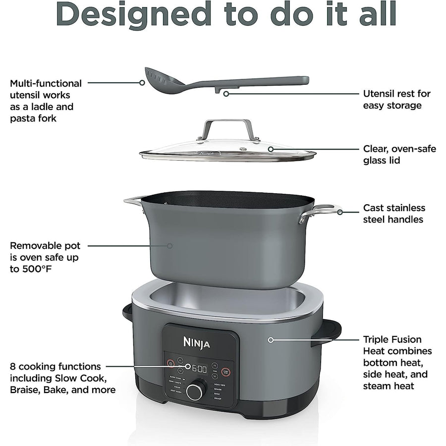 Ninja Foodi Possible Slow Cooker PRO Multi-Cooker (MC1001), Renewed