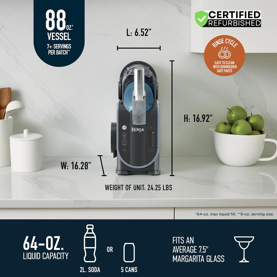 Ninja SLUSHi 88oz. Frozen Drink & Slushie Machine Renewed+1 Yr Warranty & Bottle
