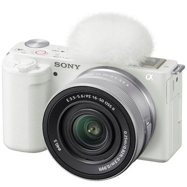 Sony Alpha ZV-E10 Mirrorless Vlog Camera with 16-50mm f/3.5-5.6 II Lens (White)