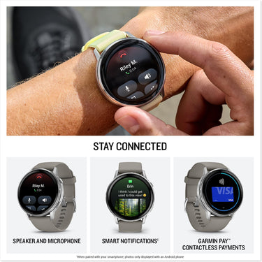 Garmin Venu 4 45mm GPS Smartwatch Silver w/ Gray Bundle +Dock Dust Covers Screen Guards