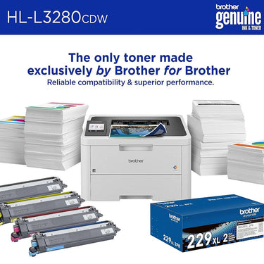 Brother Laser Printer with Standard-Yield Toner 4 Pack C/M/Y/BK