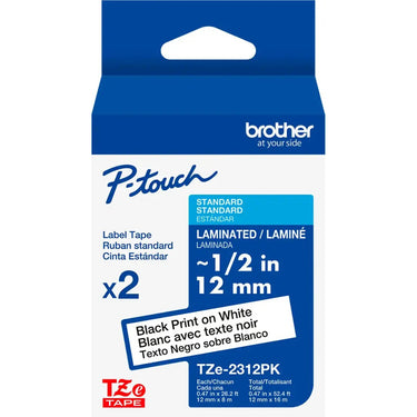 Brother PTD220 Home/Office Everyday Label Maker w/ White Laminated Label Tape