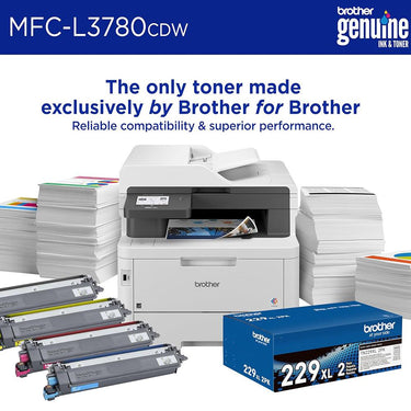 Brother MFCL3780CDW Digital Color All-in-One Laser Printer + 26 Months Protection Bundle