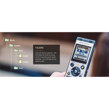 OM SYSTEM Olympus WS-882 Digital Voice Recorder, Silver/Black (V420330SU000)