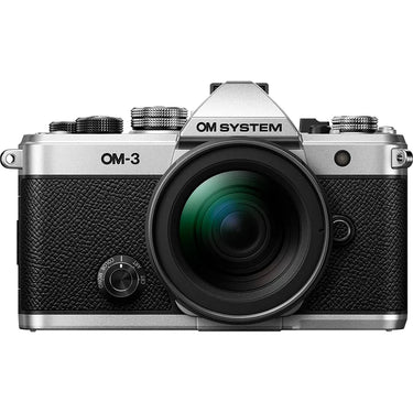 OM SYSTEM Olympus OM-3 Digital Camera, M.ZUIKO 12-45mm Lens, Silver (V210051SW000)