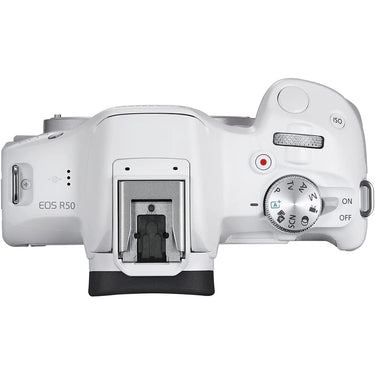 Canon EOS R50 Mirrorless Camera Body Only (White) 5812C002 + Accessories Bundle