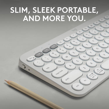 Logitech Core Pebble Keys 2 K380S Wireless Keyboard in Tonal White - 920-011776