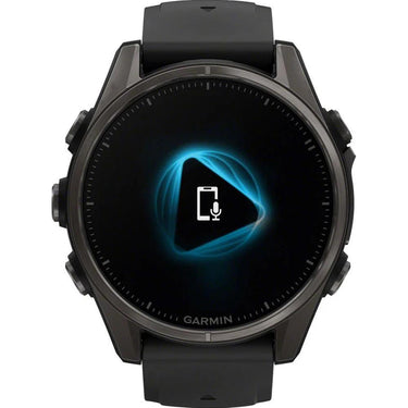 Garmin Fenix 8 43 mm, AMOLED, Sapphire,Carbon Gray DLC Titanium w/ Black Silicone Band