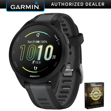 Garmin Forerunner 165 Smart Sport Watch Black+Slate Gray w/ 26 Month Protection