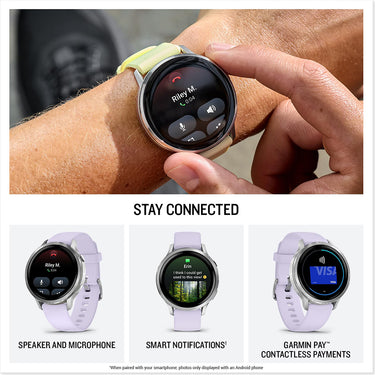 Garmin Venu 4 41mm Health & Fitness GPS Smartwatch Silver + Accessories Bundle