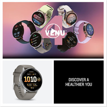 Garmin Venu 4 45 mm Health & Fitness GPS Smartwatch, Silver + Accessories Bundle