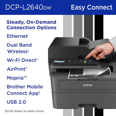 Brother Wireless Monochrome Multi-Function Laser Printer w/ Print Like A Pro Bundle