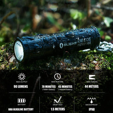 OLIGHT Warrior 3S 2,300 Lumens High Beam Tactical Flashlight, Black