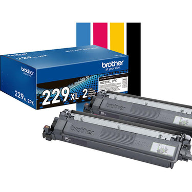 Brother TN229 Genuine High Yield Toner Cartridge, Black (Twin Pack)