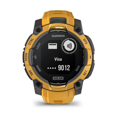 Garmin Instinct 3 - 45 mm Outdoor GPS Smartwatch, SOLAR, Sunburst w/ Sunburst/Gray Band