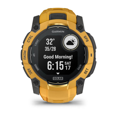 Garmin Instinct 3 - 50 mm Outdoor GPS Smartwatch, SOLAR, Sunburst w/ Sunburst/Gray Band